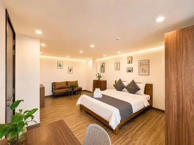 Appartement met twee slaapkamers en stadszicht — Golden Sun Hotel Apartments 7 - Quận 7